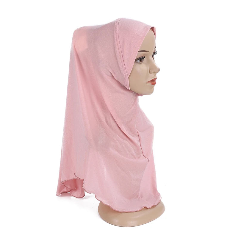 Girls’ Pull-On Amira Hijab Hat – Soft & Comfortable