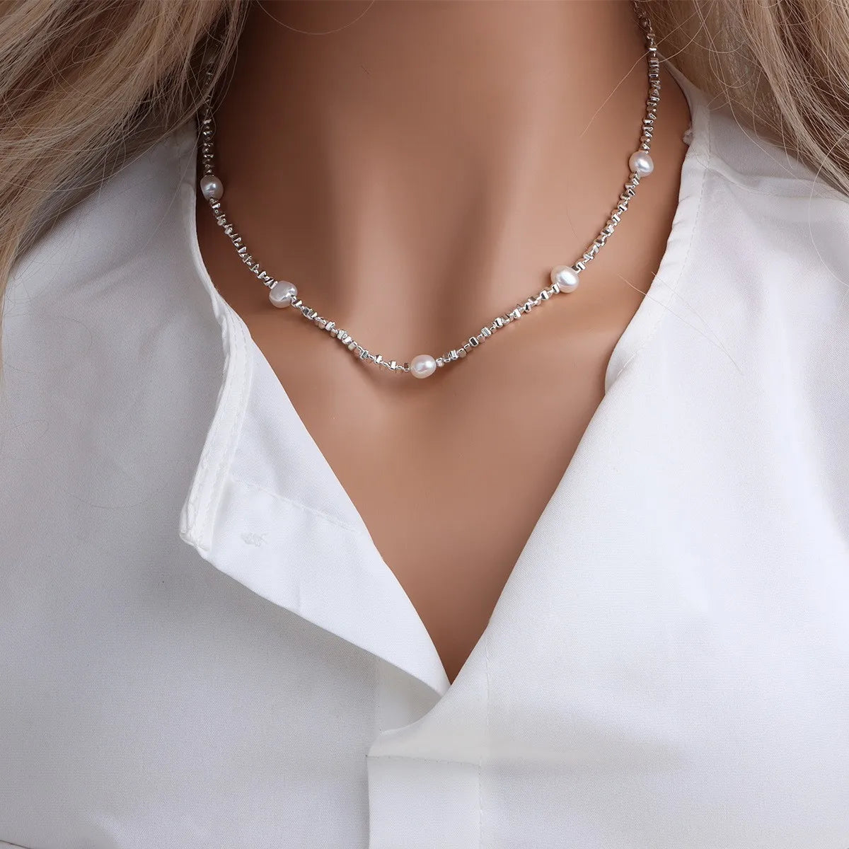 Minar Exquisite 14K Gold-Plated Copper Beaded Choker Necklace with Imitation Pearls, Elegant Women’s Birthday Gift