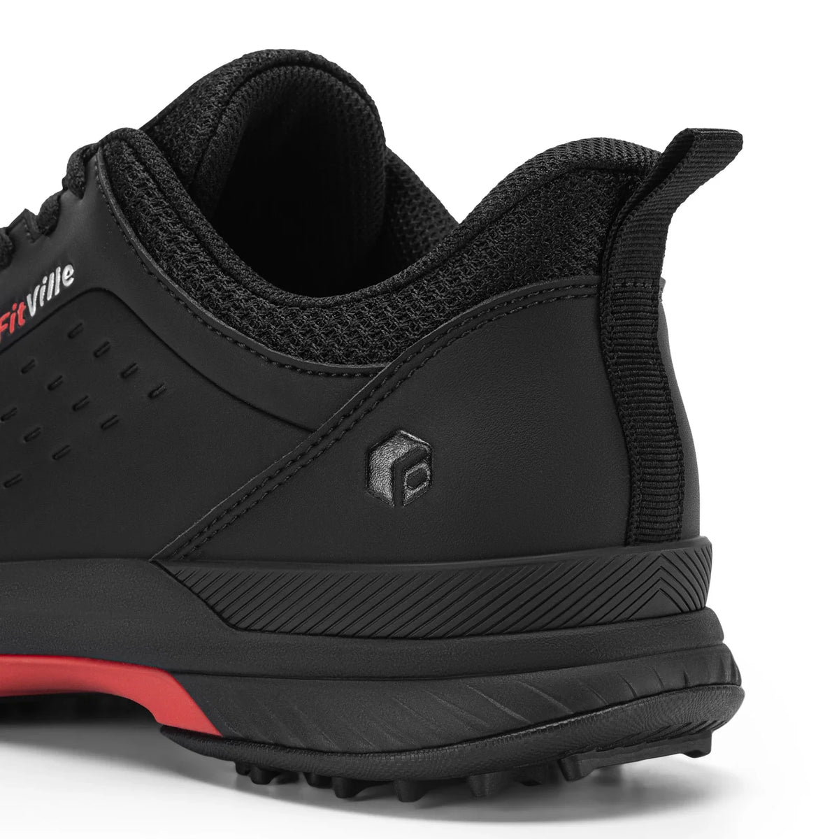 FitVille Men'S Golf Shoes Extra Wide Waterproof, Professional No-Slip Spiked Golf Shoes With Arch Support For Wide Feet