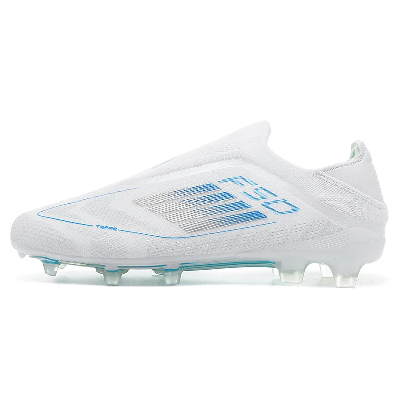 Men's Football Boots Without-lace Youth FG/TF Field Training Studded Fast Soccer Cleats Professional Non Slip Football Shoes