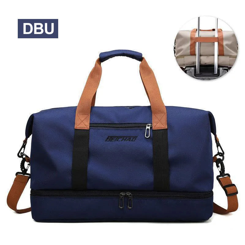 Travel Gym Duffle Bag – Portable Carry-On Weekender Shoulder & Crossbody Bag for Fitness, Sports and Short Trips