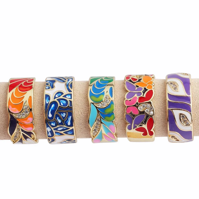 Women’s Gold-Plated Zircon Botanical Statement Ring