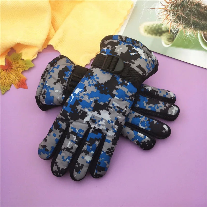 Kids Winter Warm Windproof Cold Weather Outdoor Sports Gloves for Boys Girls Fleece Snow Gloves Ski Gloves Boy Winter Glove