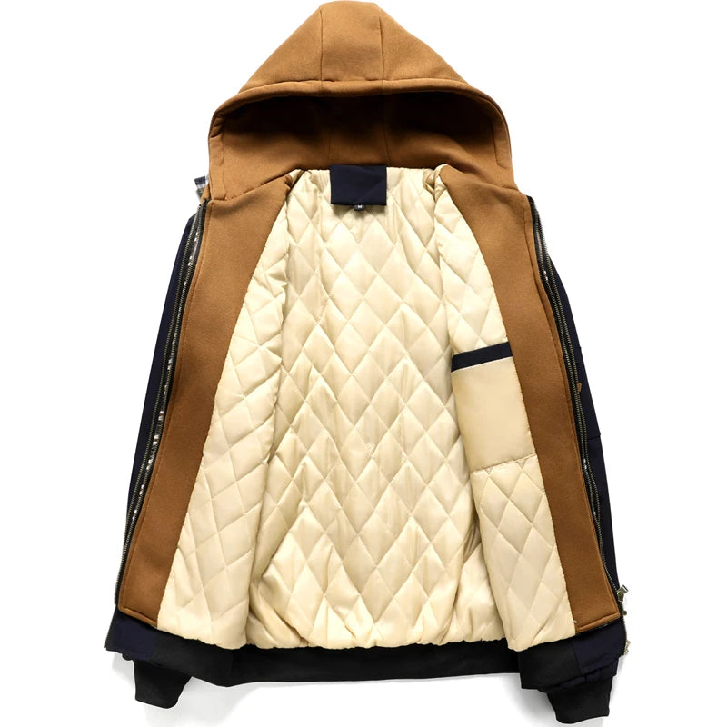 Men's Hooded Winter Windbreaker Jacket
