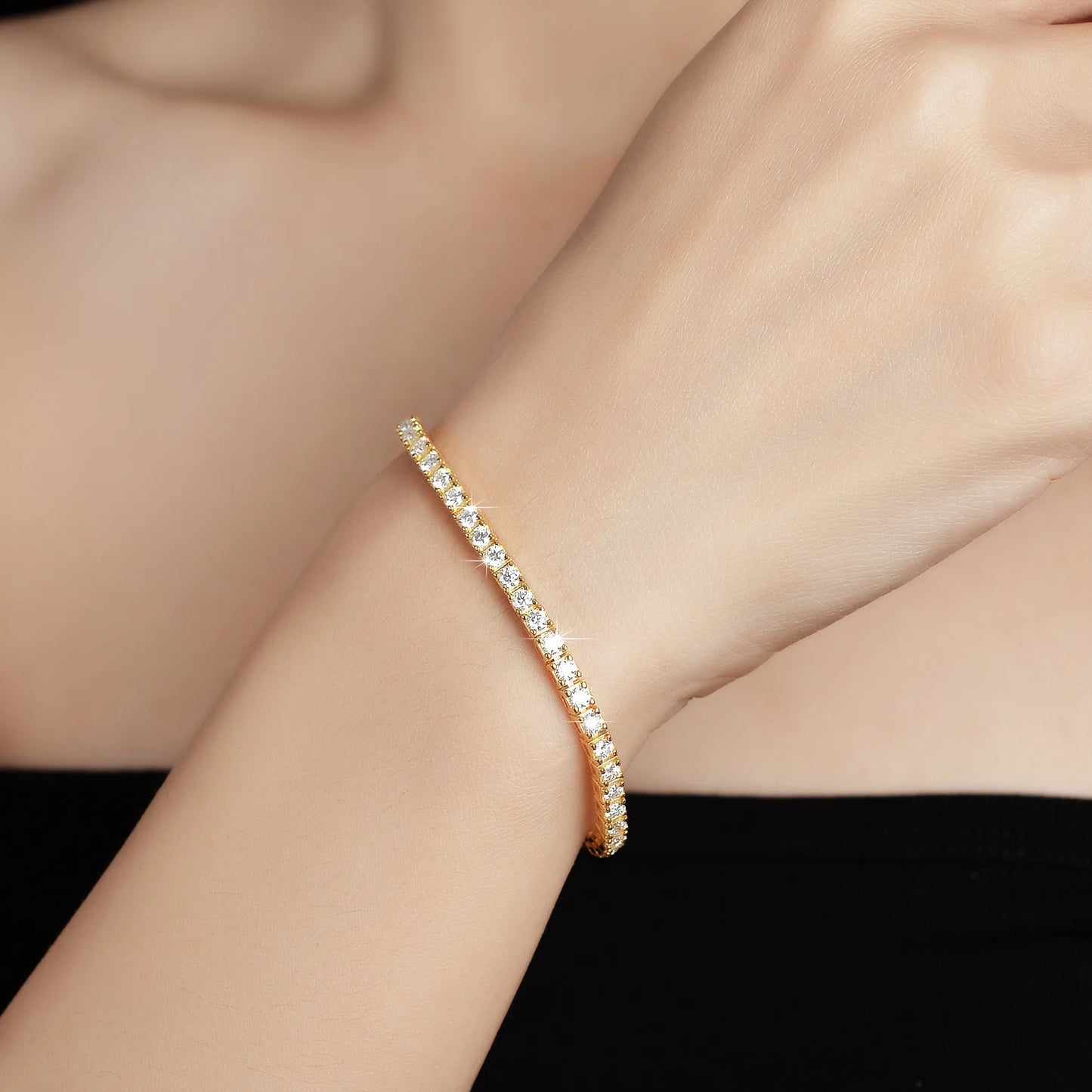 Factory Price D VVS1 Moissanite Tennis Bracelet – 925 Sterling Silver Single Row Classic Bracelet for Women & Men with GRA Certificate