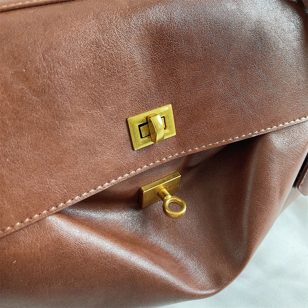 Women’s Vintage PU Flap Shoulder & Crossbody Bag