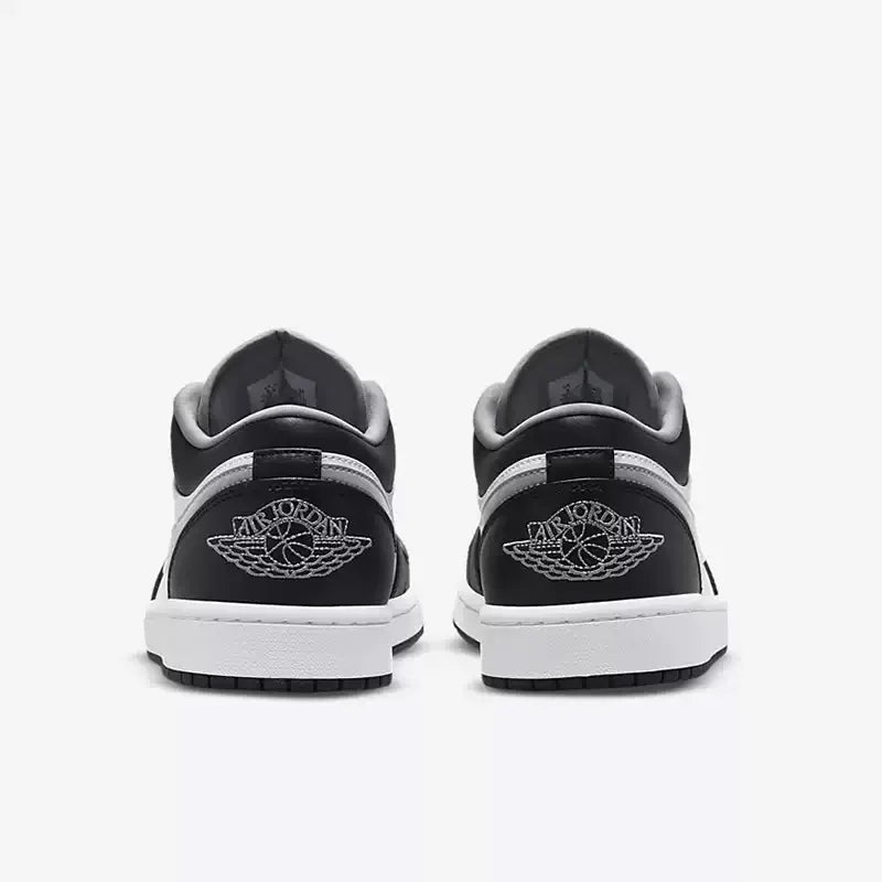 Air Jordan 1 Low Shadow Grey Leather Sneakers – 553558-040