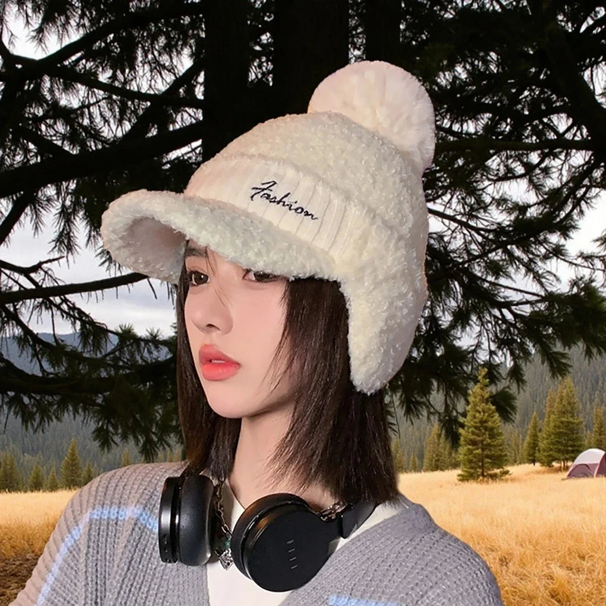 Winter Fur Warm Windproof Hat for Women Lei Feng Cap Fur Ear Flap Cap Thick Ear Protection Baseball Hats