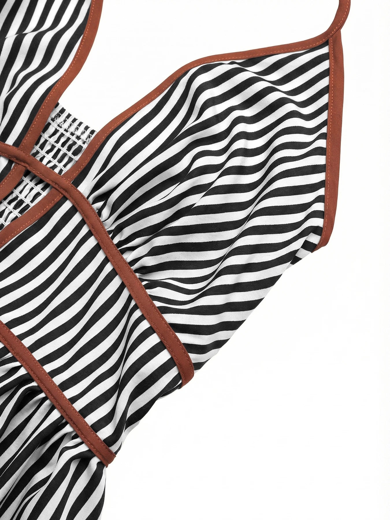 Women’s Striped Backless Maxi Dress