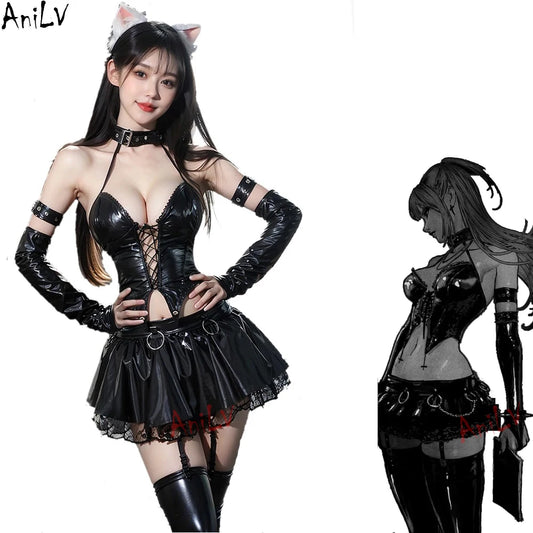 Women’s Cyber Secret Agent Cat Costume