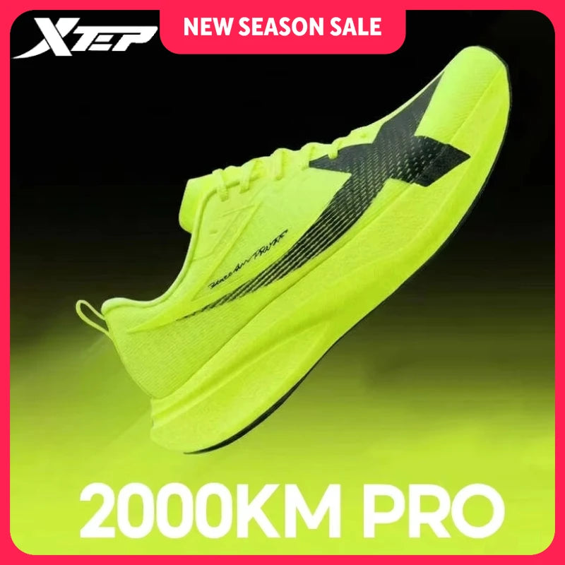XTEP 2000km PRO Running Shoes For Men 2026 Spring Soft Durability Stability Comfort Lightweight Male Sports Sneaker 874219110026