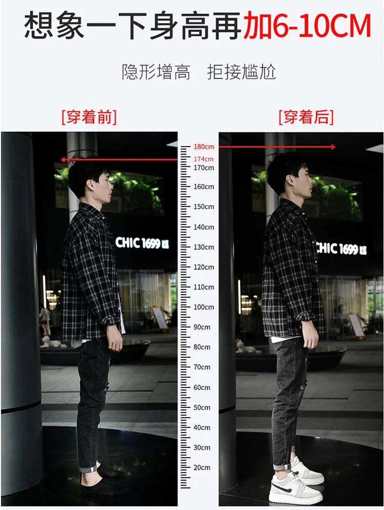 Men Elevator Shoes Heightening Sneakers for Men 4cm 6cm 8cm 10cm Breathable Height Increased Shoes for Man Sports Shoes