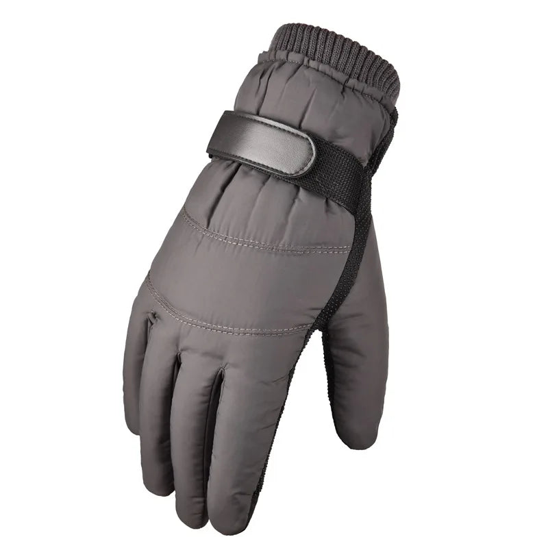 Winter Gloves Men Windproof Down Alternative Fleece Lined Thickened Warm Autumn Winter Motorcycle Cycling E-Bike Ski