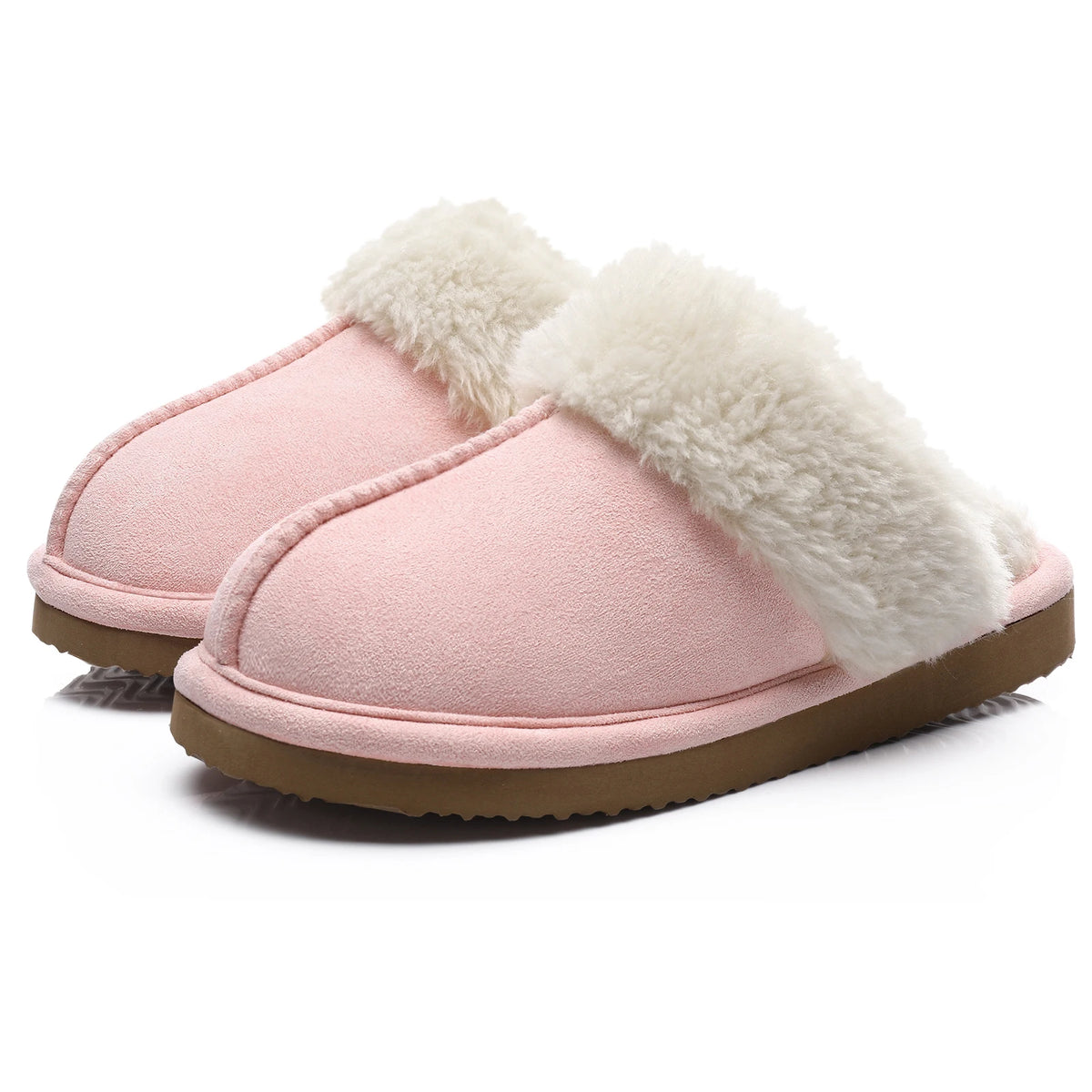 Kidmi Warm Fluffy Women Slippers Classic Brand Fuzzy House Slippers Indoor Soft Memory Foam Slippers Outdoor Antiskid Slippers