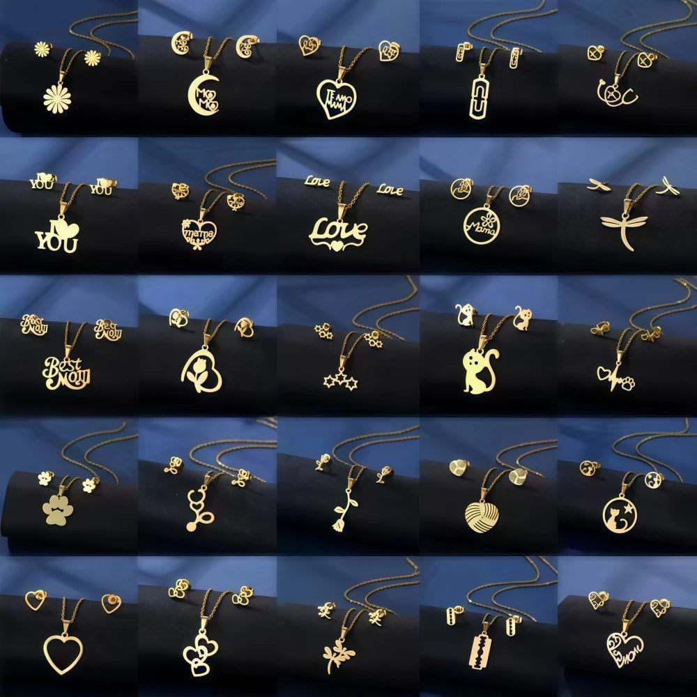 Heart & Butterfly Jewelry Set