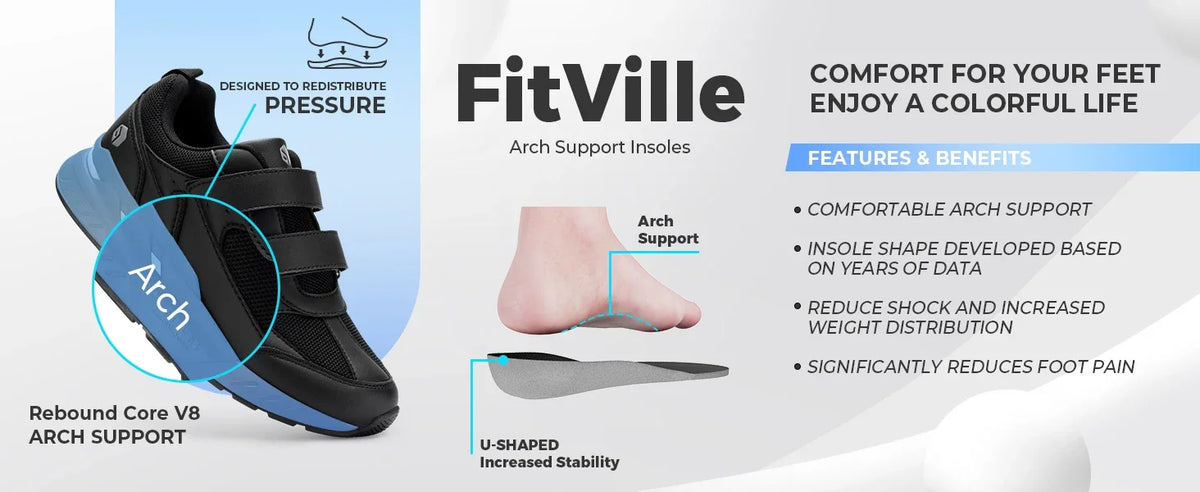 FitVille Wide Width Men'S Athletic Shoes Low-Top Non-Slip Lightweight Running Shoe For Swollen Feet with Arch Support