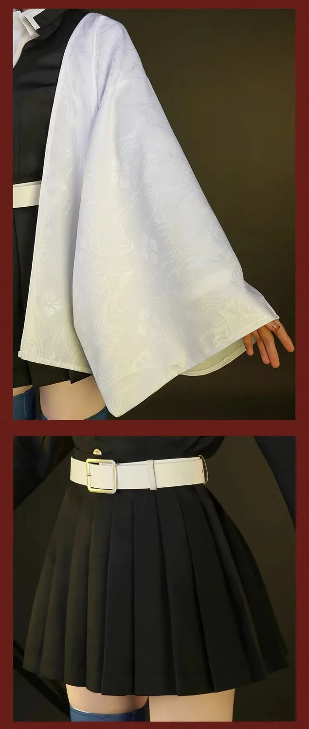 Promotion Price Anime Kanroji Mitsuri Cosplay Costumes Women Kisatsutai Sexy Skirt Uniform Outfit Wig Halloween Party Comic Con