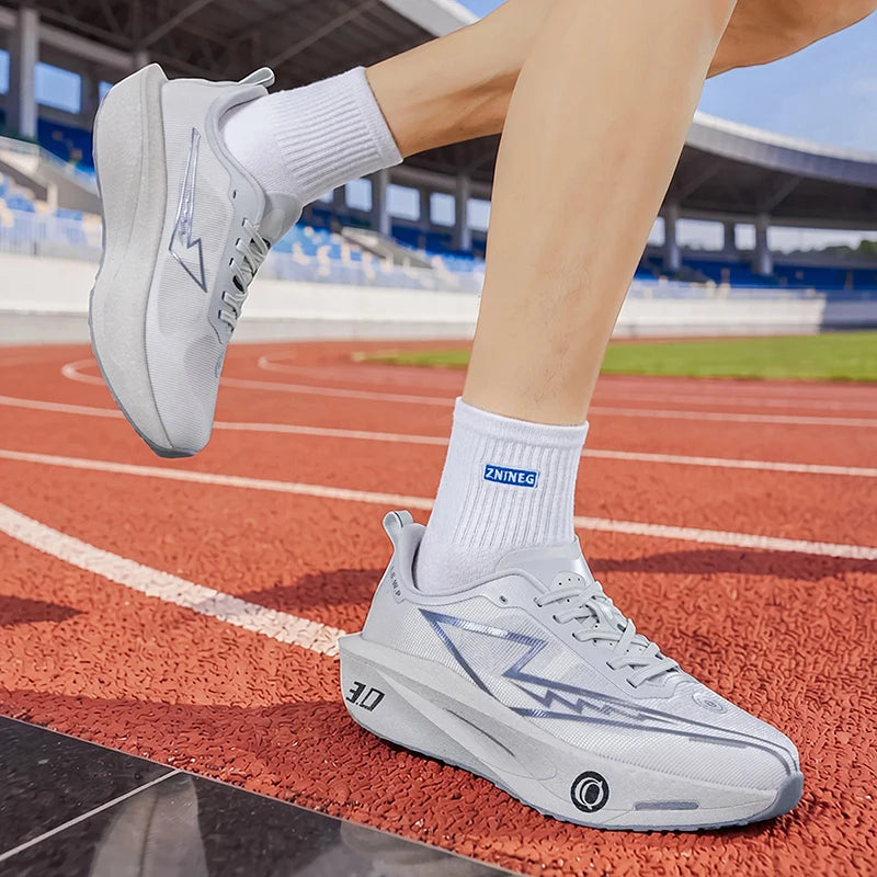 Men's Casual Sports Shoes, Soft-Soled Road Running Shoes, Lightweight, Breathable, Non-Slip, Wear-Resistant, Trendy and Versatile Daily Jogging Sneakers