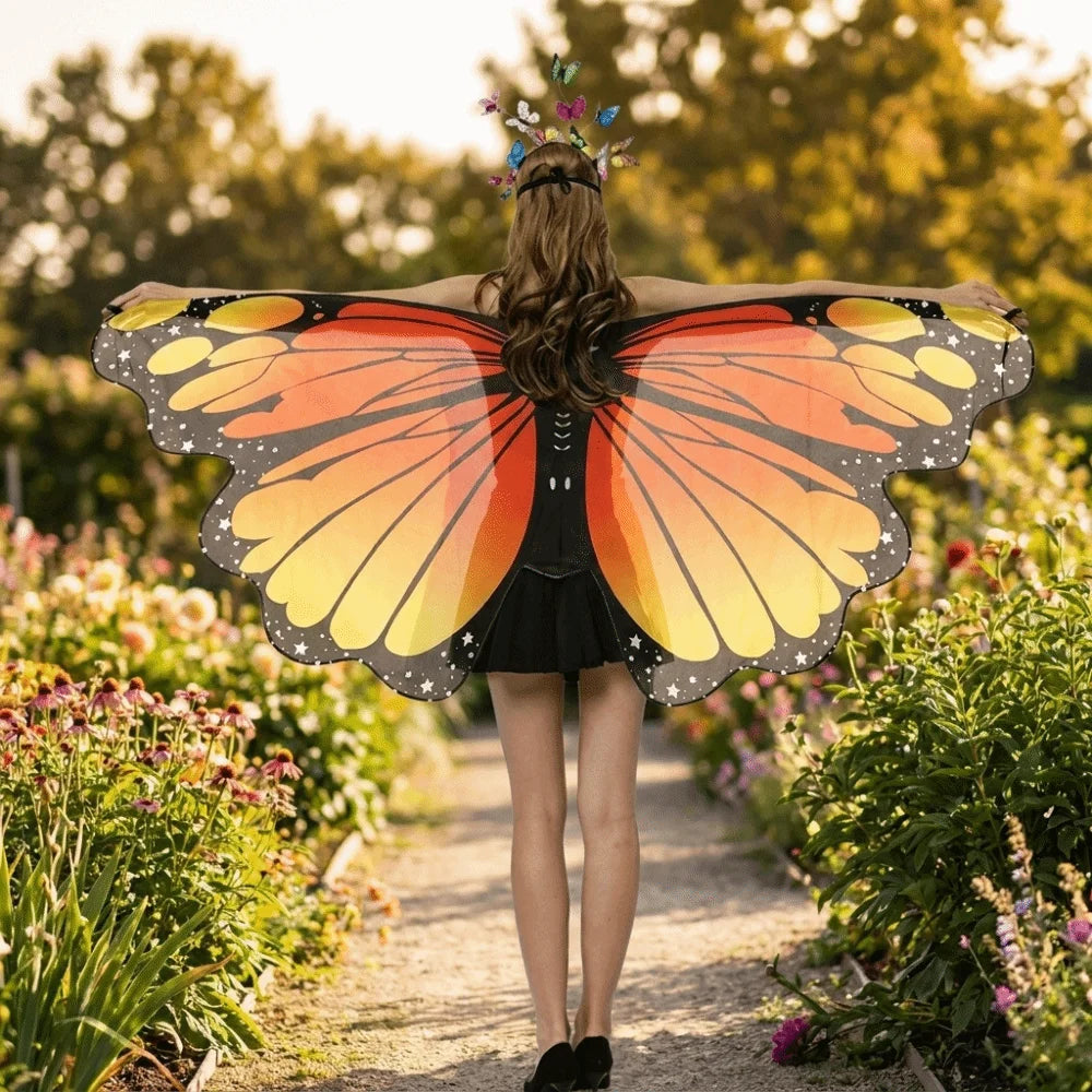 Rainbow Butterfly Fairy Wing Cape