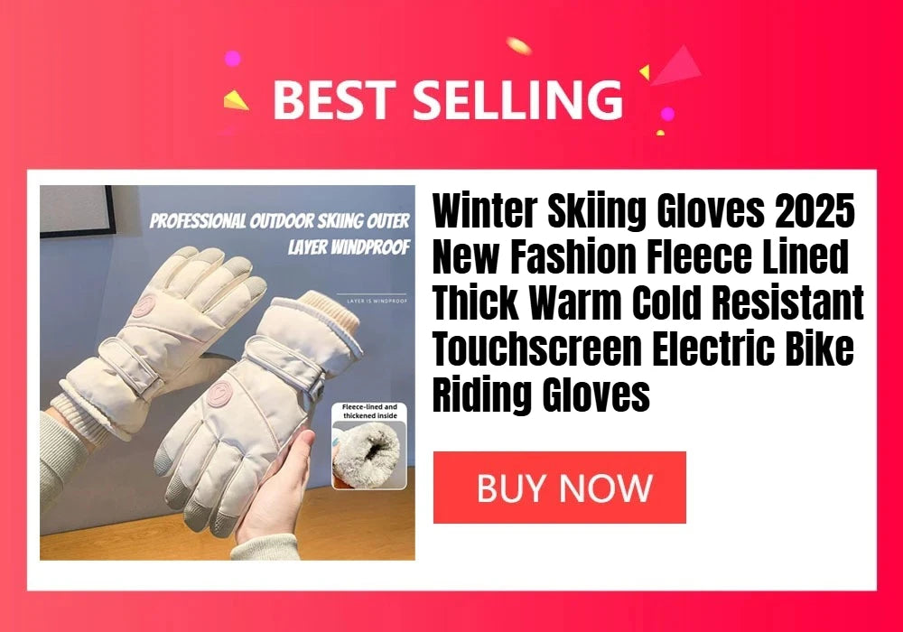 Winter Cycling Gloves Non Slip Touch Ski Gloves Snowboard Accessories Waterproof Pocket Warm Men's and Women's Thermal Gloves
