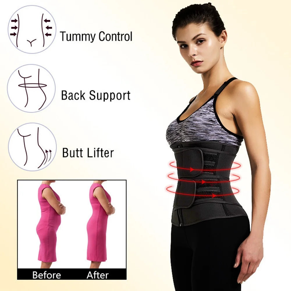 Waist Trainer Sweat Belt – Adjustable Body Shaper Workout Cincher for Fitness, Exercise & Abdominal Support