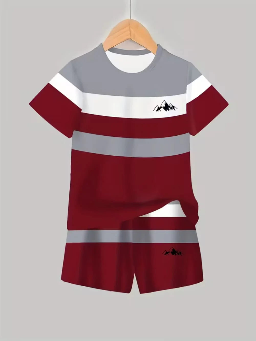 Boys 2-Piece Colorblock Quick-Dry T-Shirt and Shorts Set