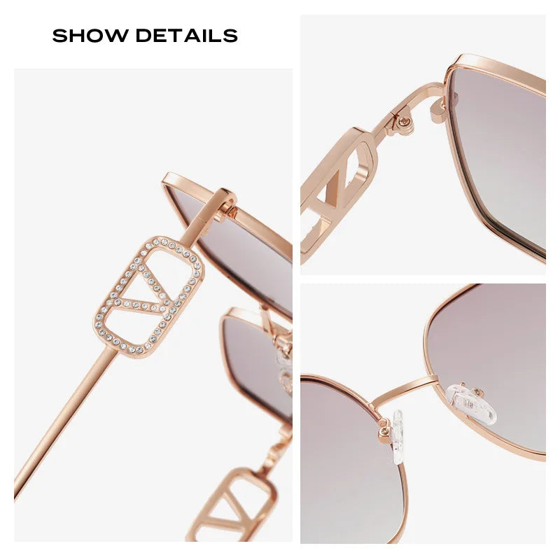 2026 New Women’s Vintage Metal Sunglasses – UV Protection Polarized High-Fashion Sunshade Eyewear, Stylish Gafas de Sol Mujer.