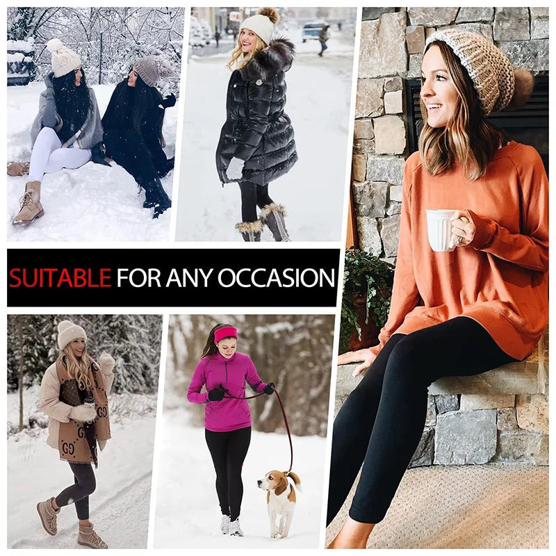 Women's Winter Fleece-Lined Thermal Leggings