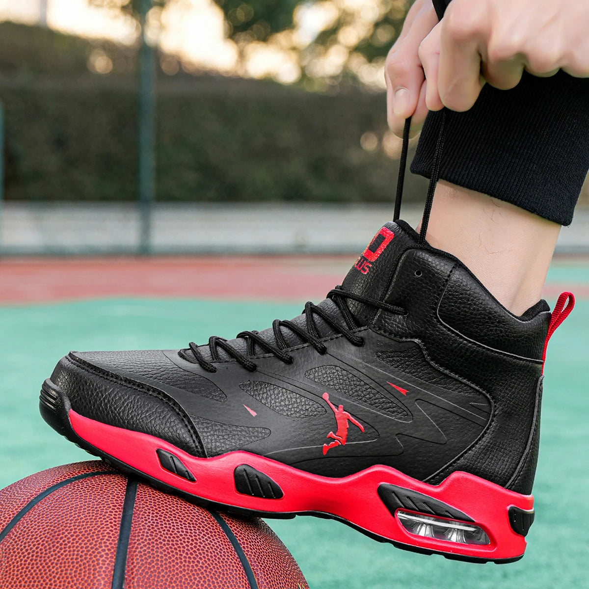 Fashion High-Top Basketball Shoes for Men Women Comfortable Leather Outdoor Training Athletic Sneakers Free Shipping