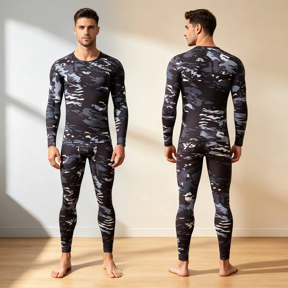 Men's Printed Thermal Base Layer Set