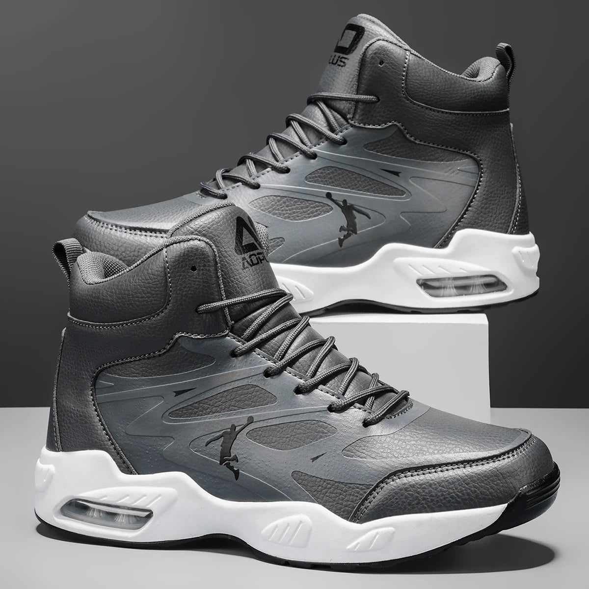 Fashion High-Top Basketball Shoes for Men Women Comfortable Leather Outdoor Training Athletic Sneakers Free Shipping