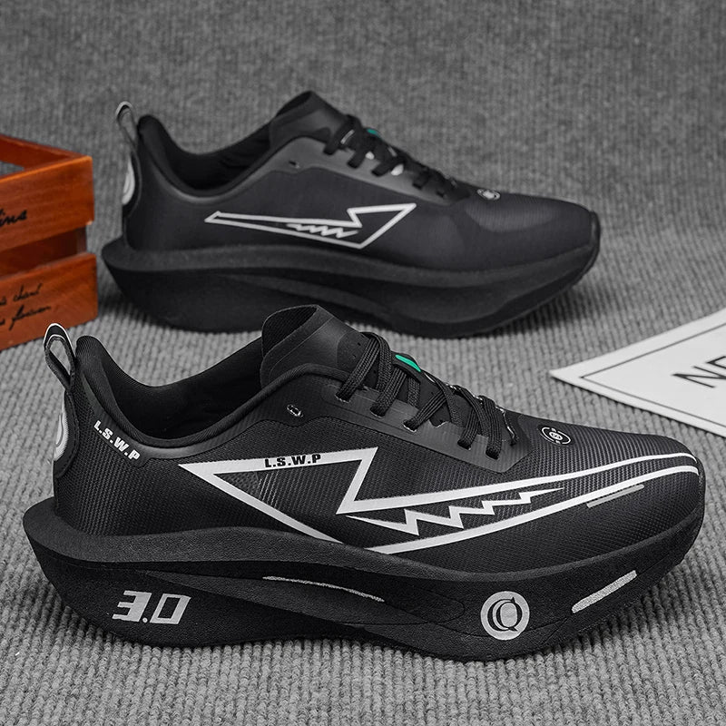 Men's Casual Sports Shoes, Soft-Soled Road Running Shoes, Lightweight, Breathable, Non-Slip, Wear-Resistant, Trendy and Versatile Daily Jogging Sneakers