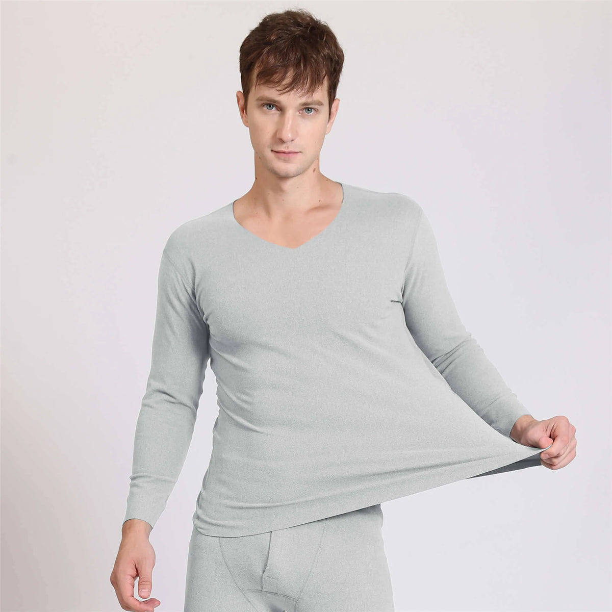 Men's Fleece-Lined Thermal Underwear Set