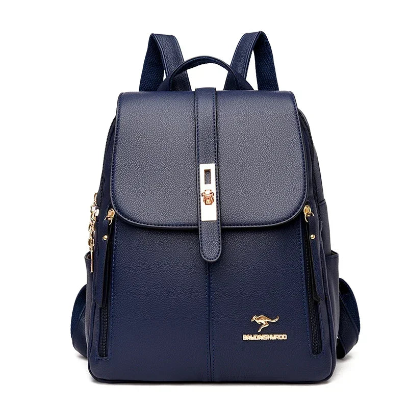 Women’s Casual Waterproof Synthetic Leather Backpack