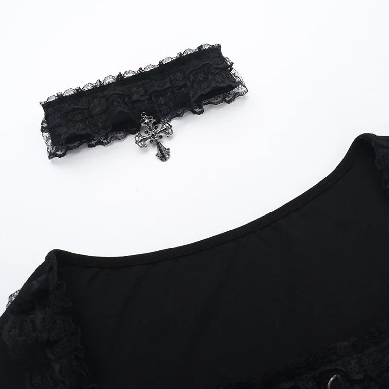 Women’s Gothic Lace Long Sleeve Top