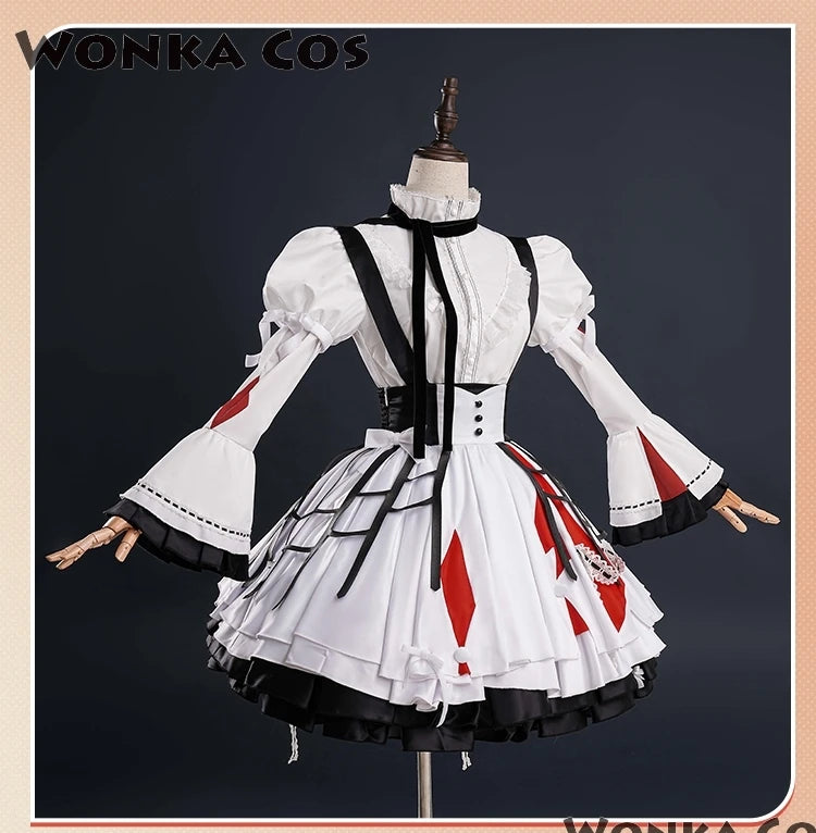 Project Sekai Akiyama Mizuki Cosplay Costume PJSK Lovely Lolita Party White Dress Wig Mizu5 Uniform Women Halloween Outfit