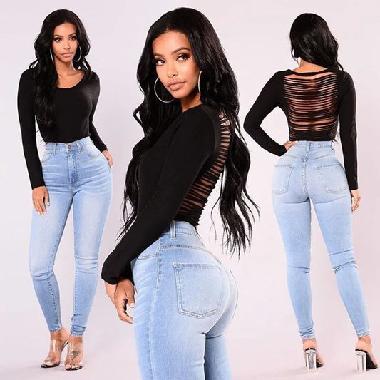 Women’s High-Waist Push-Up Skinny Jeans