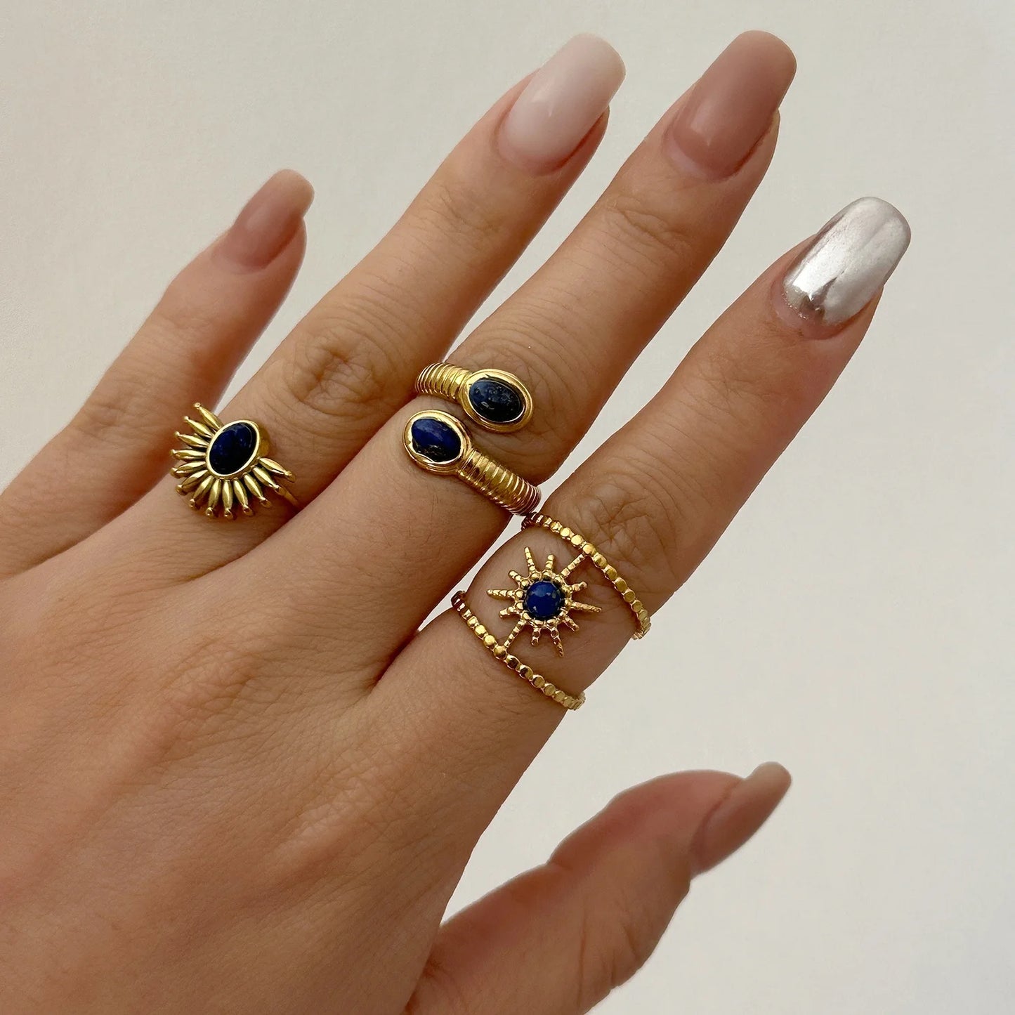 Women’s Stainless Steel Irregular Punk Statement Ring