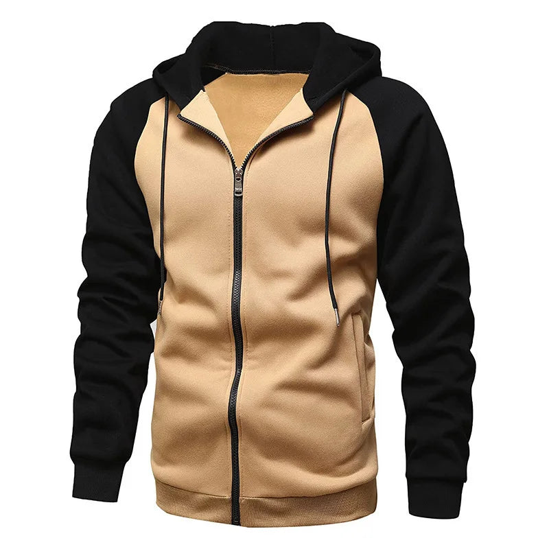 Men’s Biker Print Fleece Hoodie