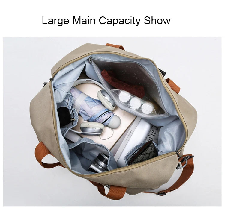 Travel Gym Duffle Bag – Portable Carry-On Weekender Shoulder & Crossbody Bag for Fitness, Sports and Short Trips