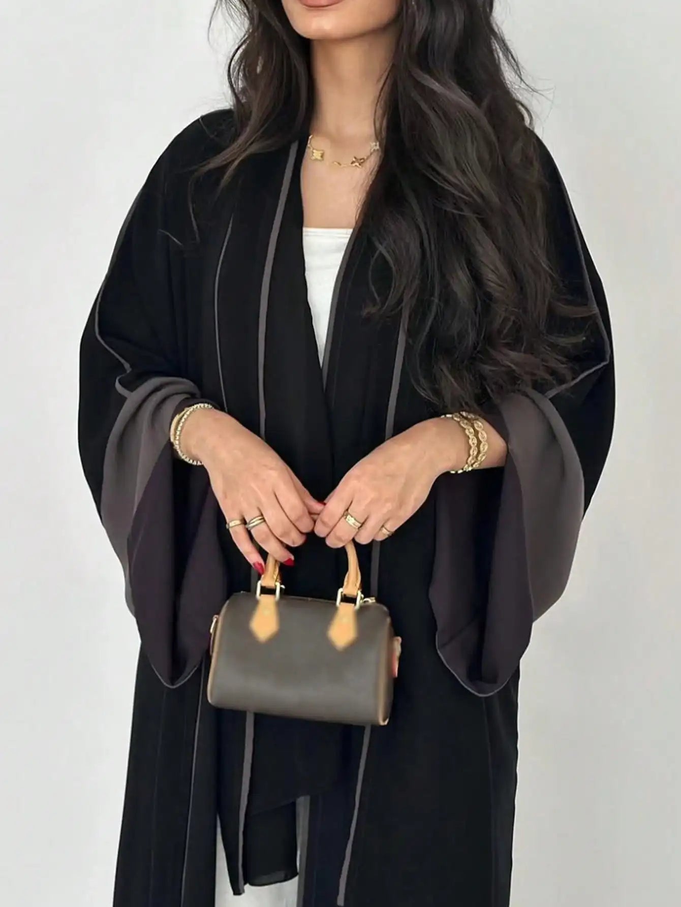 Elegant Open Front Abaya