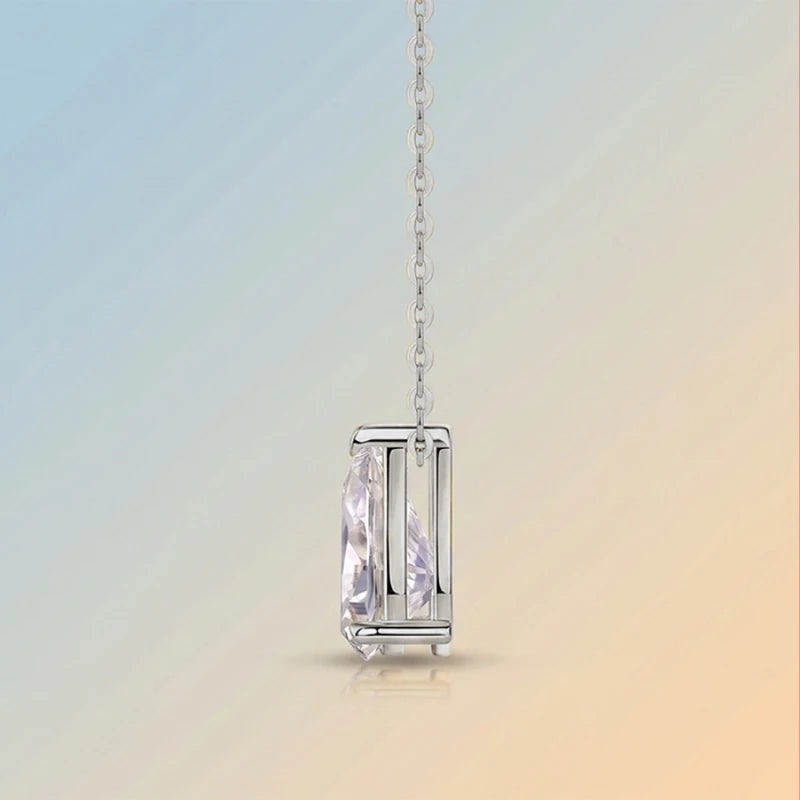 Women’s 2.5ct Moissanite Teardrop Pendant Necklace – 14K Gold-Filled Fine Jewelry Gift