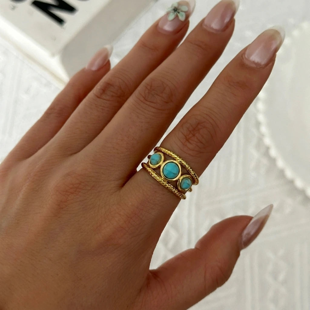 Women’s Stainless Steel Irregular Punk Statement Ring