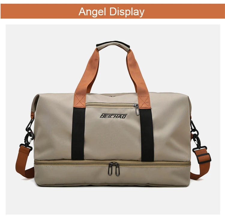 Travel Gym Duffle Bag – Portable Carry-On Weekender Shoulder & Crossbody Bag for Fitness, Sports and Short Trips