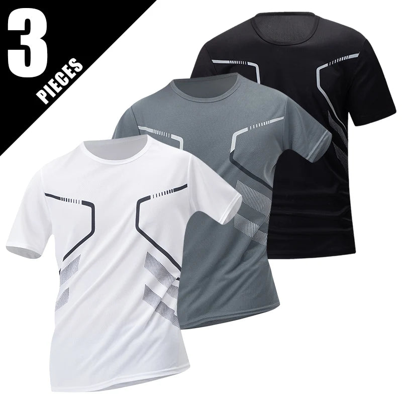 Men’s Quick-Dry Printed Sports T-Shirt