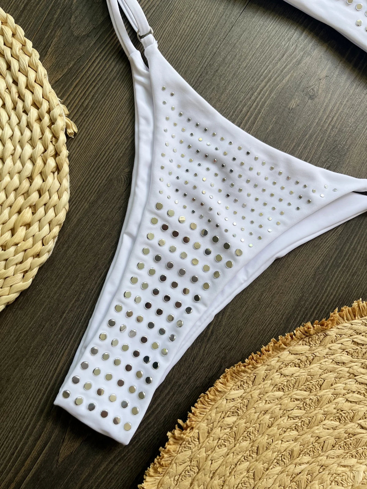 2025 Diamond Bikini Sexy Women Swimsuit Bandeau Biquini Push Up Swimwear Female Shiny Bathing Suits Floral Bodysuit Beachwear