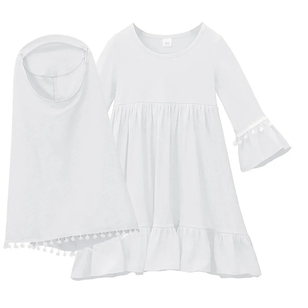 Kids Girls Hijab & Abaya Set