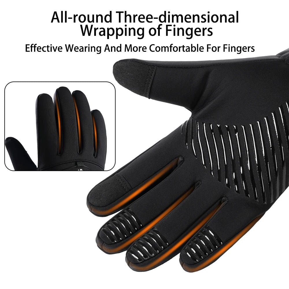 New Winter Buckle Cycling Gloves Unisex Windproof Touch Screen Warm Gloves Men's Women's Outdoor Sports Running Skiing Gloves
