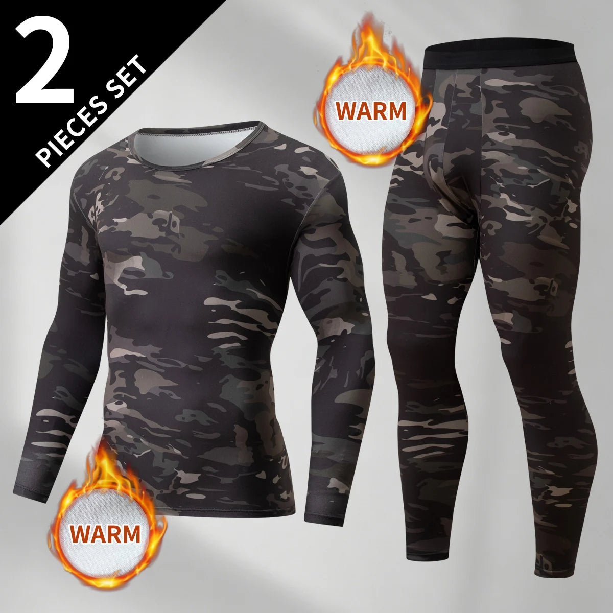 Men's Printed Thermal Base Layer Set