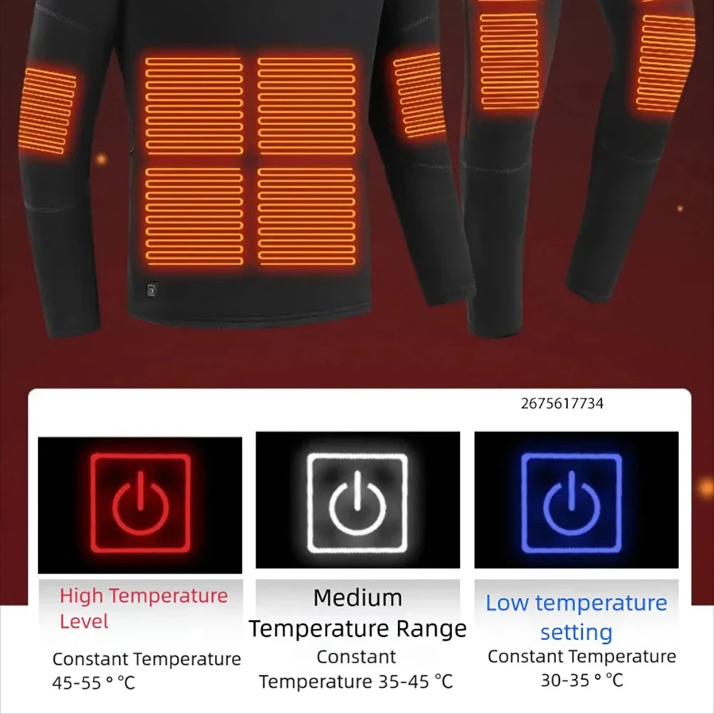 Unisex USB Heated Thermal Jacket – 52 Heating Zones